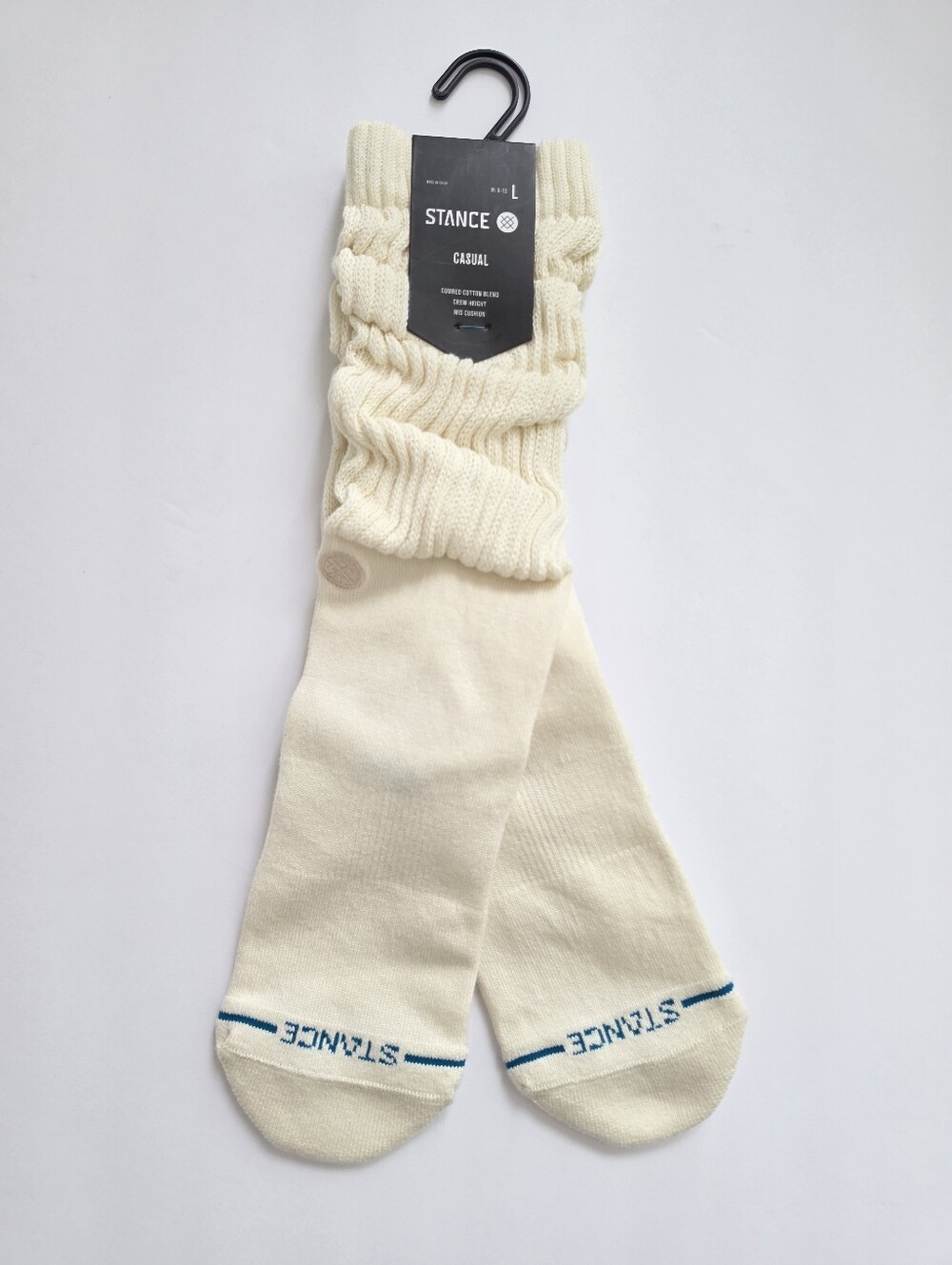 Stance ICON Slouch Crew Socks Canvas Sz Large